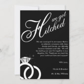 Witte & Zwarte Diamanten Ring Foto Bruiloft Aankondiging (Voorkant)