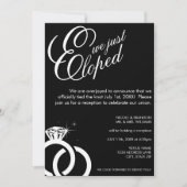 Witte & Zwarte Diamanten Ring Foto Bruiloft Recept Kaart (Voorkant)