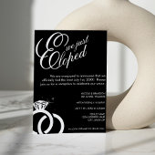 Witte & Zwarte Diamanten Ring Foto Bruiloft Recept Kaart