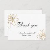 Witte, zwarte en gouden trouw-troostkaart kaart (Voorkant / Achterkant)