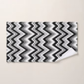 Witte zwarte en grijze chevron-patroon bad handdoek (Handdoek)