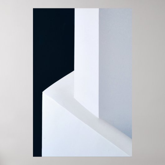 Witte, zwarte en grijze illustratie poster (Voorkant)