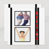 Witte zwarte familie samenvoegen PERSONALIZE Kaart (Voorkant / Achterkant)