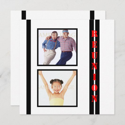 Witte zwarte familie samenvoegen PERSONALIZE Kaart (Voorkant / Achterkant)