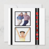 Witte zwarte familie samenvoegen PERSONALIZE Kaart (Voorkant)