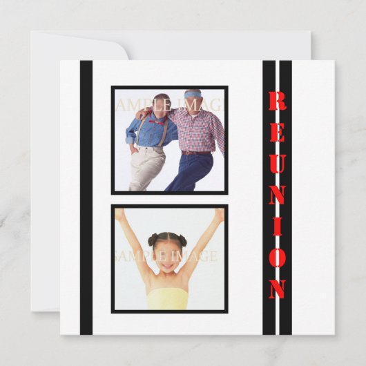 Witte zwarte familie samenvoegen PERSONALIZE Kaart (Voorkant)