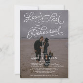 Witte zwarte foto Love last rehearal diner Kaart (Voorkant)