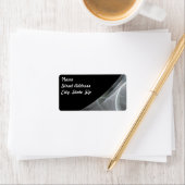 Witte & Zwarte Fractale Achtergrond Adres Sticker (Insitu)
