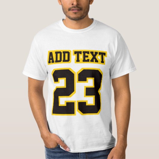 WITTE, ZWARTE, GOUDE Mannen Katoen T-Shirt vooraan (Voorkant)