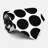 Witte zwarte haarpunten - Stropdas (Opgerold)