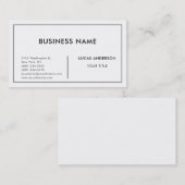 Witte zwarte hedendaagse consultant visitekaartje (Voorkant / Achterkant)