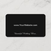 Witte zwarte hortensia bruiloft Visitekaartje set (Achterkant)