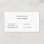 Witte zwarte initialen logo visitekaartje (Achterkant)