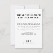 Witte zwarte je hebt een geweldige smaak dank je bedankkaart (Achterkant)