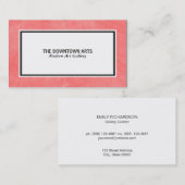 Witte zwarte Lijst / Paint Texture (guava) Visitekaartje (Voorkant / Achterkant)