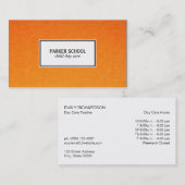 Witte zwarte Lijst / Textielgradiënt Visitekaartje (Voorkant / Achterkant)