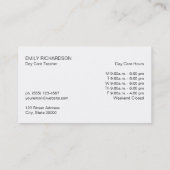 Witte zwarte Lijst / Textielgradiënt Visitekaartje (Achterkant)