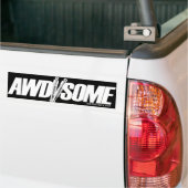 witte/zwarte logo 3 bumpersticker (Op Truck)