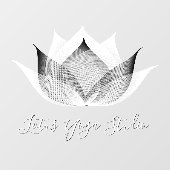 Witte & Zwarte Lotus Moderne Unieke Yoga Studio Raamsticker (Vel)