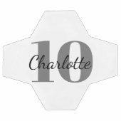 Witte zwarte monogram initiaal voetbal (Enkel)