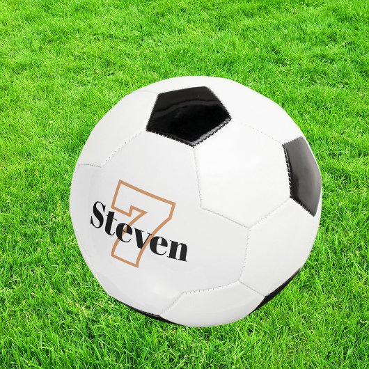 Witte zwarte monogram initiaal voetbal