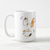 Witte Zwarte Oranje Speelse Katten Koffiemok (Links)
