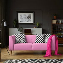 Witte zwarte polka dot