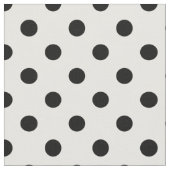 Witte Zwarte Polka Dots Textiel Stof (Close Up)