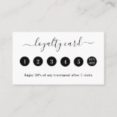 Witte zwarte QR-kaart voor zakelijke loyaliteit Visitekaartje (Voorkant)