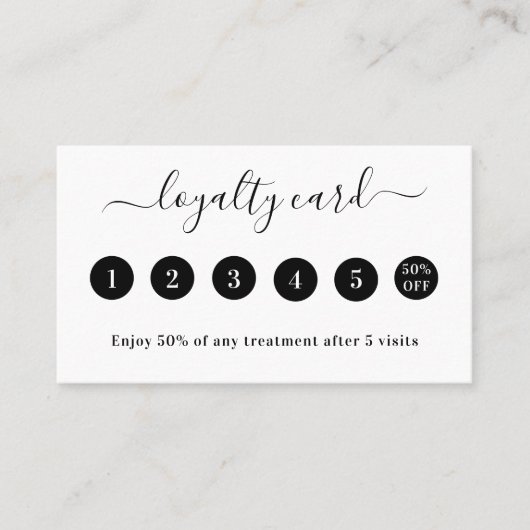 Witte zwarte QR-kaart voor zakelijke loyaliteit Visitekaartje (Voorkant)