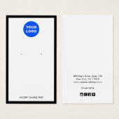 Witte, zwarte rand toevoegen, oormerkkaart visitekaartje (Voorkant /achterkant)