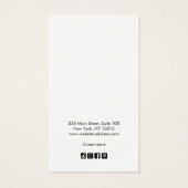 Witte, zwarte rand toevoegen, oormerkkaart visitekaartje (Achterkant)
