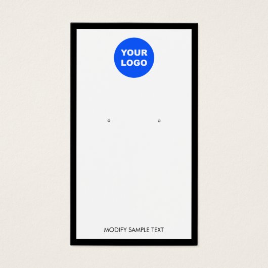 Witte, zwarte rand toevoegen, oormerkkaart visitekaartje (Voorkant)