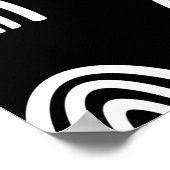 Witte/zwarte regenbogen Nursery Decor Poster (Hoek)