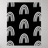 Witte/zwarte regenbogen Nursery Decor Poster (Voorkant)
