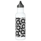 Witte zwarte rode bloemen waterfles (Links)