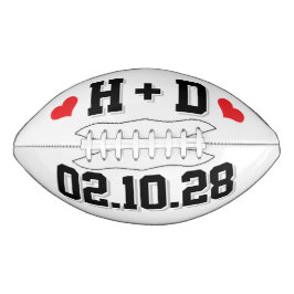 WITTE ZWARTE & RODE HARTEN Huwelijksinitiëlen en d American Football