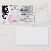 witte zwarte roze mooie dommerik visitekaartje (Voorkant / Achterkant)
