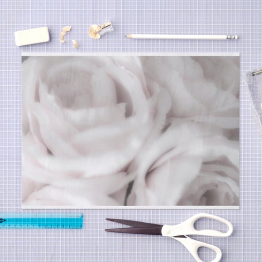 Witte zwarte Rozen Elegant Minimal Weddenschap Tissuepapier (Craft)