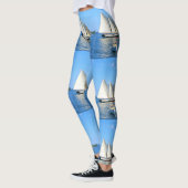 witte zwarte schoenenster duinblauw leggings (Links)