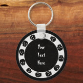 Witte zwarte Sleutelhanger (Voorkant)