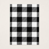 Witte zwarte speldenaarachtergrond visitekaartje (Achterkant)