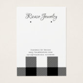 Witte zwarte speldenaarachtergrond visitekaartje (Voorkant)