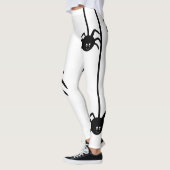 WITTE ZWARTE SPIN HALLOWEEN BUSINESS LOGO CUSTOM LEGGINGS (Links)