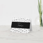 Witte zwarte ster hand getrokken dank u kaart (Voorkant)
