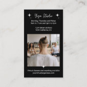 Witte zwarte ster Yoga docent studio leraar Visitekaartje (Achterkant)