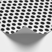 Witte zwarte Stippen Cadeaupapier (Hoek)