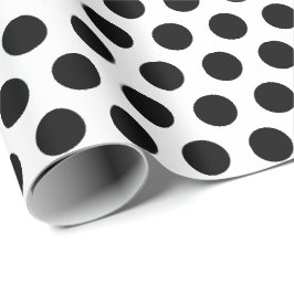 Witte Zwarte Stippen Cadeaupapier