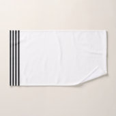 Witte + zwarte strepen bad handdoek (Handdoek)