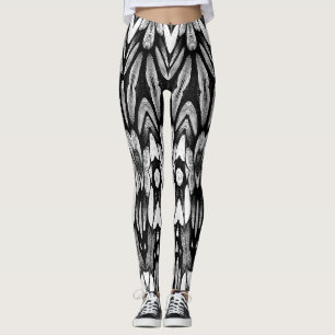 Witte zwarte textuur "Ratti_Creative_Arts" Leggin Leggings